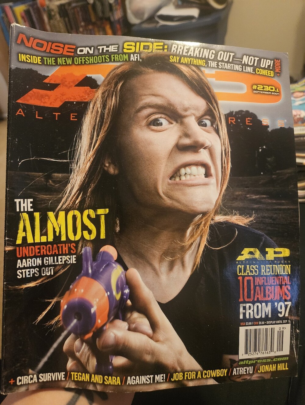 Alternative Press Aaron Gillepsie Cover September 2007